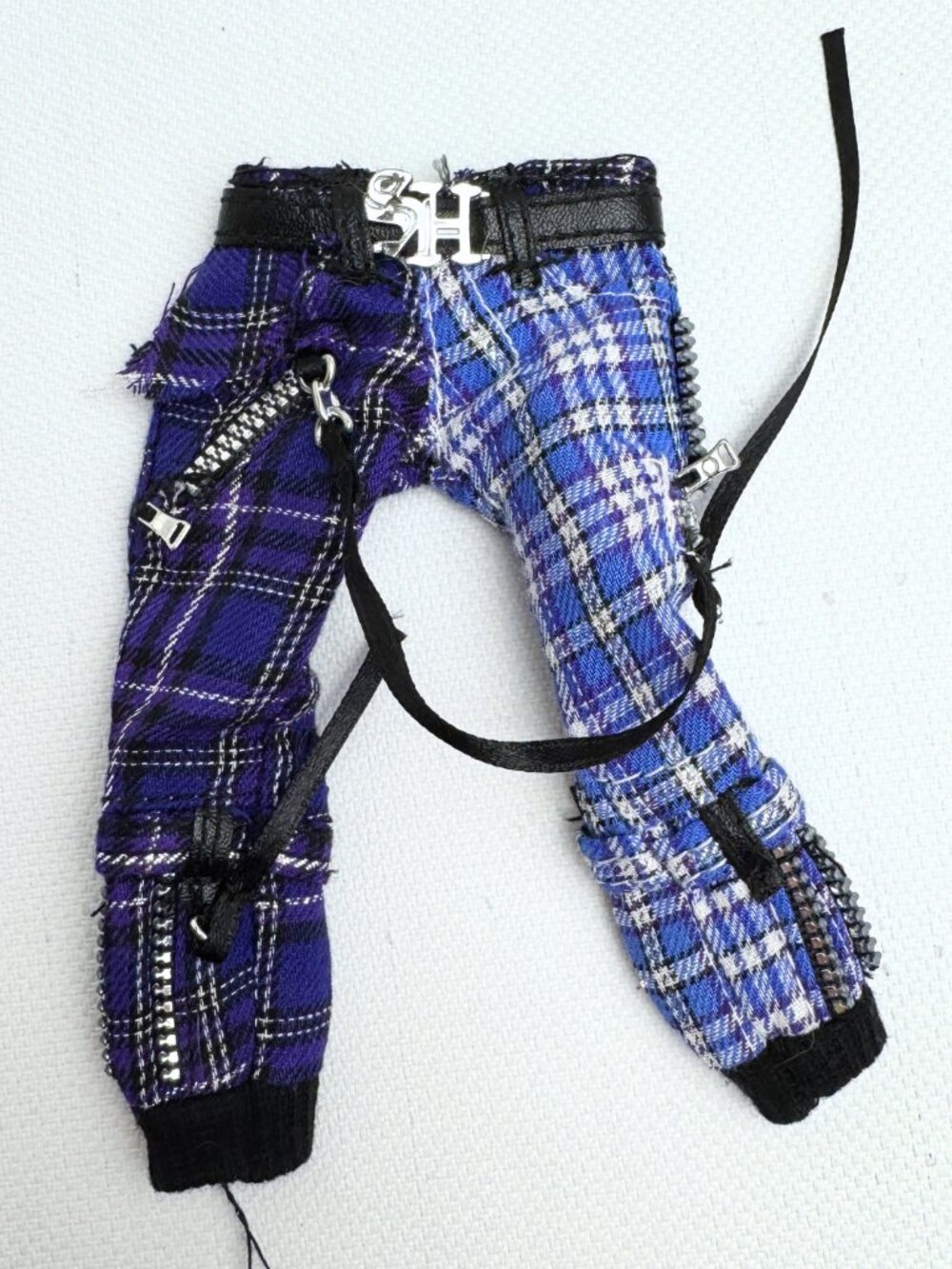🍓5/$15 Uma Vanhoose Pants Shadow High Purple Blue Plaid MGA Entertainment